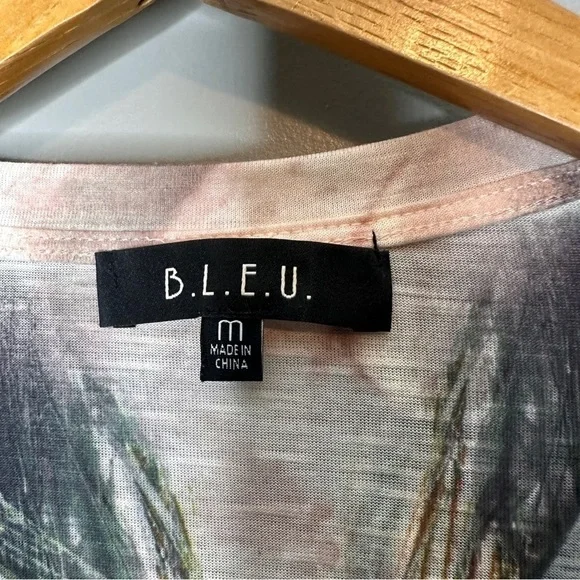 BLEU Peacock animal print long sleeve blouse - Picture 3 of 5